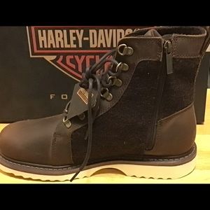 HARLEY DAVIDSON MENS BRYANT CASUAL BOOTS-BROWN
